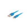 Przewód USB typ A - USB typ C QC3.0 miedź oplot 1,8m niebieski