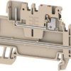 Terminal block, push-in connection, 1.5 mm², 4 pole, 17.5 A, 6 kV, dark beige, 2675770000