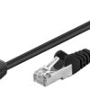 Cat 5Ekabel Łączący 1X 90 Pod Kątem,F/Utp, Czarny - Długość Kabla 3 M
