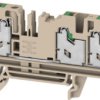 Through terminal block, snap-in, 4.0 mm², 32 A, 8 kV, dark beige, 2874840000