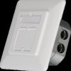 1622-02HSW Flush-mounted box, Cat.6a, 2-port, shielded, horizontal, signal