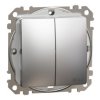 SEDNA DESIGN & ELEMENTS Wyłącznik podwójny świecznikowy IP44 szczotkowane aluminium SDD270105 SCHEIDER ELECTRIC
