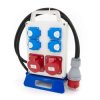 Rozdzielnica budowlana przenośna 2*16A/5 + 4*GS 230V + 2m kabel OPD 5x2.5mm2 + wtyczka 16A/5, P420-2MW