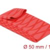 19609 Schrumpfschlauch X-Muster rutschfest 1 m x 50 mm rot