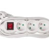 Przedłużacz z wyłącznikiem 3-gniazda z/u 3m /H05VV-F 3G1/ biały P1313