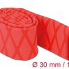 19598 Schrumpfschlauch X-Muster rutschfest 1 m x 30 mm rot