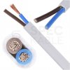Kabel mieszkaniowy płaski OMYp / H03VVH2-F 2x0,5mm2 biały 300/300V giętki linka Elektrokabel