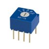 Przełącznik obrotowy, SP6T, 100mA, 70 °C Lutowie, -25 °C, Nidec Components SS-10