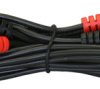 Connection cable, 1.8 m, black, 2 x RCA plug, straight to 2 x RCA plug, straight, 06.0020