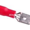 Konektor 6,3 0,5-1,5mm męski czerwony 10szt
