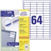 Avery-Zweckform 3667-200 All-purpose labels White Paper 48.5 x 16.9 mm