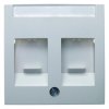 Element centralny podwójny z zasuwami chroniącymi przed kurzem z polem opisowym śnieżnobiały S.1/B.1/B.3/B.7 Glas 11811909