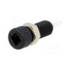 Gniazdo bananowe 2mm montażowe HIRSCHMANN czarne / MBI1SW