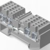 Terminal block, quick connection, 0.08-1.5 mm², 1 pole, 15 A, 6 kV, gray, 2271554-1