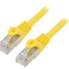 Patch cord S/FTP, Cat 6a, wtyk RJ45 z obu stron, linka, Cu, 1,5m PP6A-LSZHCU-Y-1.5M