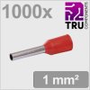 TRU COMPONENTS TC-13377200 Końcówka rurkowa T24C015, z częściową izolacją , 1 mm², 1000 szt.