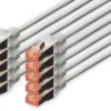 kabel LAN Digitus DK-1644-050-10, 10 szt., RJ45, CAT 6, S/FTP, 5.00 m, szary