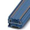 Through terminal block, push-in connection, 0.14-4.0 mm², 2 pole, 24 A, 6 kV, blue, 3270109