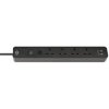 Brennenstuhl 1153243006 Ecolor 4 Way Black SASO Extension Socket w/USB 3m
