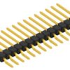 Pin header, 15 pole, pitch 2.54 mm, straight, black, 10050741