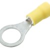 Zacisk oczkowy rozmiar przewodu 6.6mm² Ø , M10 (3/8) izolowany średnica wew 10.5mm Żółty JST