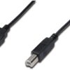 USB 2.0 adapter cable, USB plug type A to USB plug type B, 0.5 m, black, AK-300105-005-S