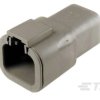 TE Connectivity DTP04-4P Obudowa złącza pin męskiego na kabel, 1 szt.