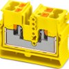 4 wire mini through terminal, push-in connection, 0.14-4.0 mm², 1 pole, 24 A, 8 kV, yellow, 1429434