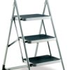 Schodki przenośne 3-stopniowe Stal wysokość 1.065m RS PRO Srebrnoszary