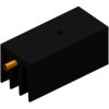 Extruded heatsink, (L x W x H) 35 x 16 x 16 mm, 18 K/W, black anodized, SK 437 35 STS