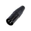 Złącza XLR 3 -pinowe Montaż na kablu XLR Męski Czarny
