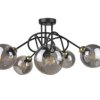 Lampa sufitowa nowoczesna 5xE27 RING BLACK/GOLD