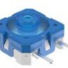Short-stroke pushbutton, 1 Form A (N/O), 0.1 A/35 V, unlit , actuator (blue), 4.8 N, THT, 1.14.108.606/0000