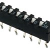 Przełącznik SIP 6-pozycyjny SPST do druku 10 mA przy 5 V DC (impulsowy), 100 mA przy 50 V DC (liniowy) -30 →
