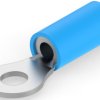 Insulated ring cable lug, 1.04-2.62 mm², AWG 16 to 14, 3.68 mm, M3.5, blue, 8-326882-1