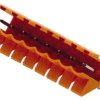 Pin header, 4 pole, pitch 5.08 mm, angled, orange, 1603080000