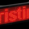 125901 LED Name Tag, 11x44 pixels, USB, black frame, red LED