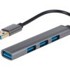 HUB USB : 4xUSB Szary