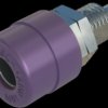 4 mm socket, screw connection, mounting Ø 8 mm, CAT O, purple, 930176109