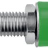4 mm socket, flat plug connection, mounting Ø 7 mm, green, IBU 5568 NI / GN