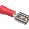 Konektor izolowany żeński 6,3mm czerwony H642