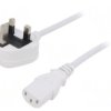 SN23-3/10/5WH Kabel: 3x1mm2, BS 1363 (G) wtyk,IEC C13 żeński, 5m, 3A