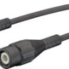 Coaxial cable, BNC plug (straight) to BNC plug (straight), 50 Ω, RG-58, grommet black, 500 mm, 67.9770-05021