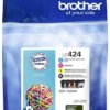 Brother atrament LC-424VAL tusz oryginalny Combi-Pack Czarny, Cyjan, Magenta, Żółty LC424VAL