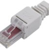 TRU COMPONENTS Złącze męskie RJ45, kat. 6 złącze męskie proste Ilość pinów 8 szary 1 szt.