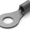 Uninsulated ring cable lug, 2.62-6.64 mm², AWG 12 to 10, 6.73 mm, M6, 33458