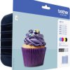 Brother atrament LC-123 tusz oryginalny Combi-Pack Czarny, Cyjan, Magenta, Żółty LC123VALBPDR