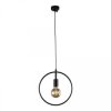 Lampa wisząca GEO z metalową czarną obręczą, odsłonięta żarówka K-3833 Kaja Lighting
