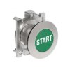 Metalowy przycisk płaski fi30mm kryty samoczynny powrót z symbolem START Zielony LPFB1163