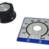 Tarcza do potencjometru 42x45mm ze skalą + gałka